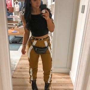 Color paneled cargo trousers